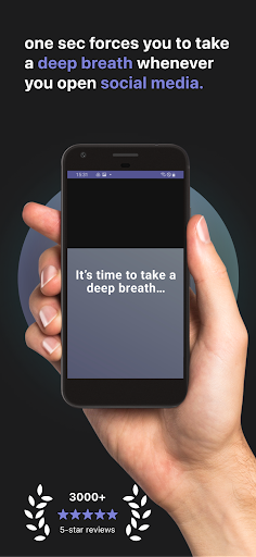 Android application one sec | screen time + focus screenshort