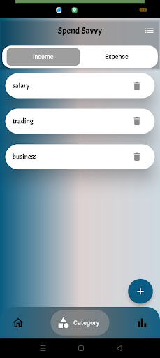 Android application Spend Savvy screenshort