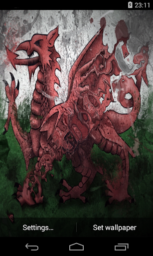 Android application Flag of Wales Live Wallpaper screenshort