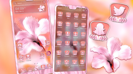 Android application Hawaiian Hibiscus Flower Theme screenshort