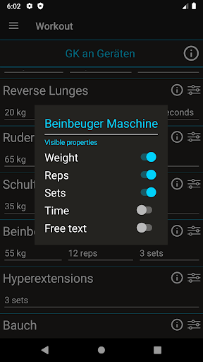 Simple Workout Planner Screen 3