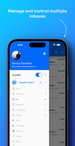 Android application Helpwise screenshort