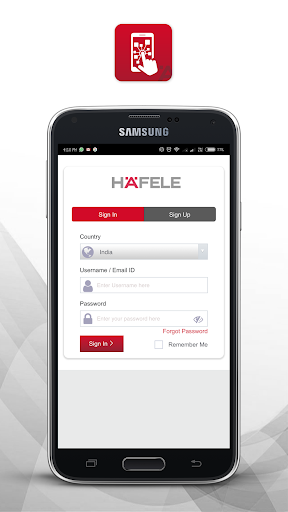 Android application Hafele Configurator screenshort