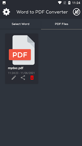 Word to PDF Converter Screen 3