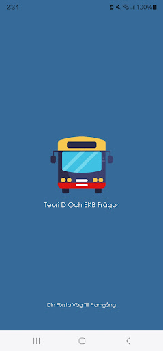 Android application Teori D och YKB Buss Frågor screenshort