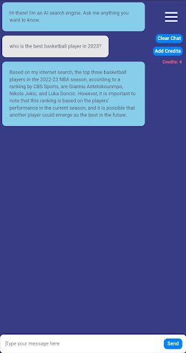 Android application InsightAI: Web-powered AI Chat screenshort