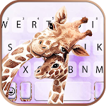 Giraffe Love Keyboard Background Apk
