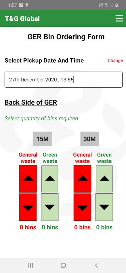 #4. Bin Ordering (Android) Ved: T&G Covered Crops