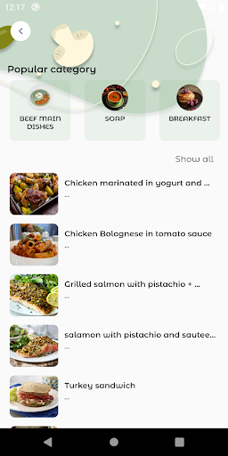 NewMe Meals Screen 2