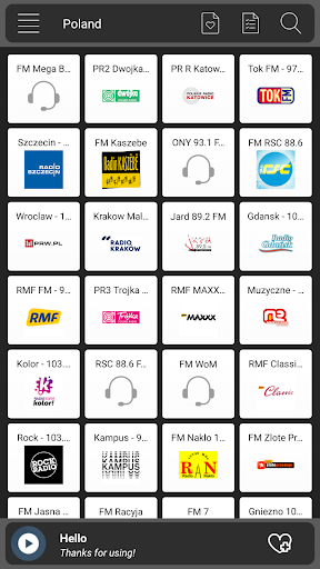 Android application Radio Poland - FM AM Online screenshort