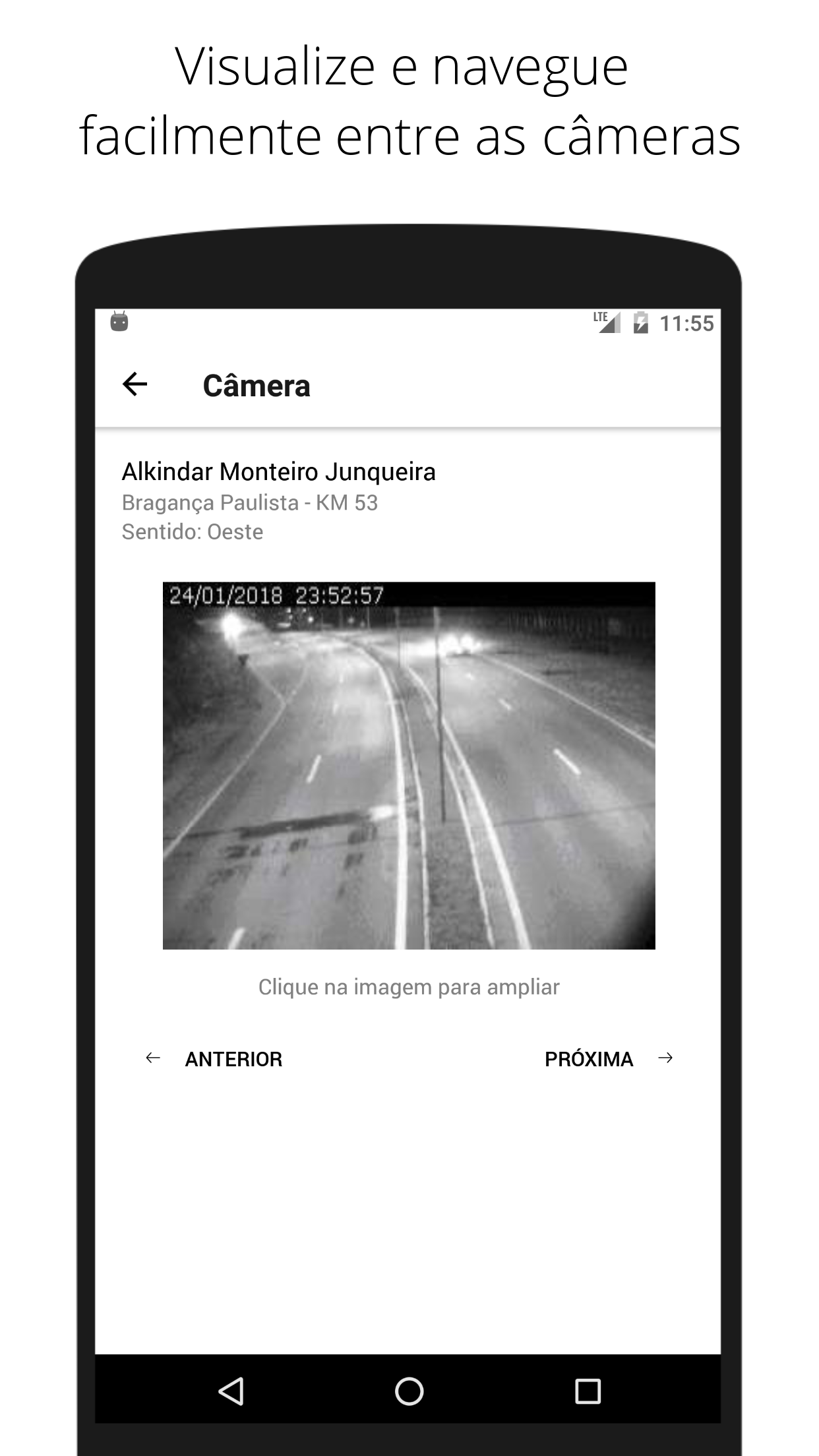 Android application Câmeras de Estradas SP screenshort