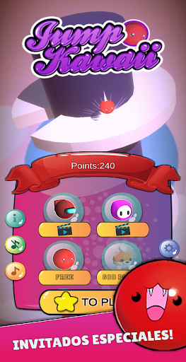 juego de bola roja que salta  Jump kawaii