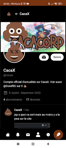 Android application CacaX screenshort