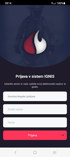 Android application IGNIS Volunteer - Vehicle screenshort