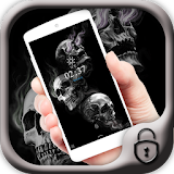 Skull theme black theme smoke icon
