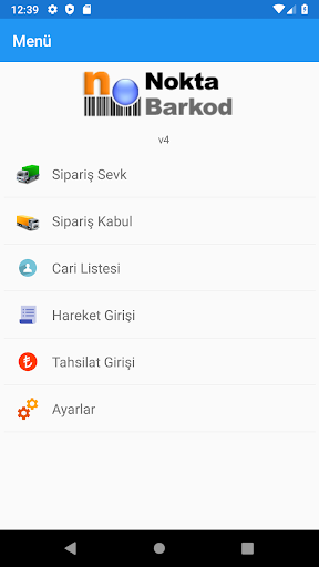 Android application NoktaBarkod Mobile screenshort