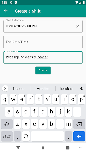 Android application Cronos IO screenshort