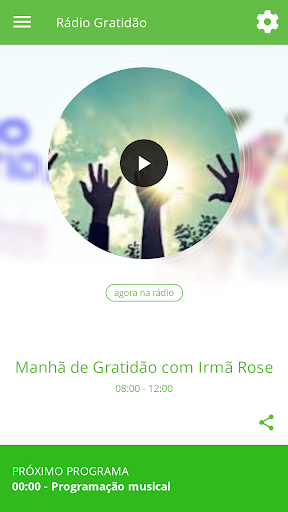 Android application Rádio Gratidão screenshort