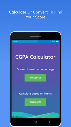 Android application CGPA Calculator and Converter screenshort