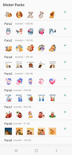 Android application Открытки c парами screenshort
