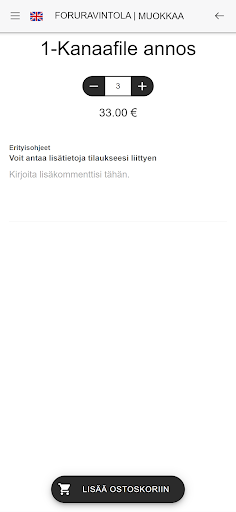 For U Ravintola Screen 3