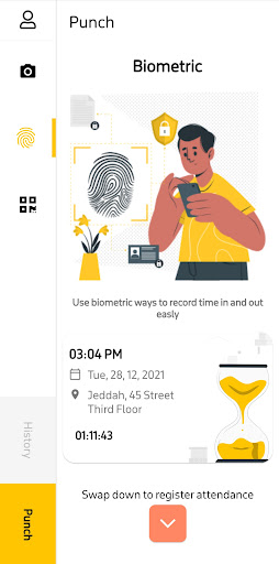 Android application Nawras Attendance screenshort