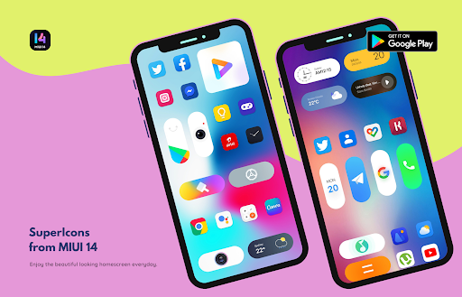 Android application MiUi 14 Widgets + SuperIcons screenshort