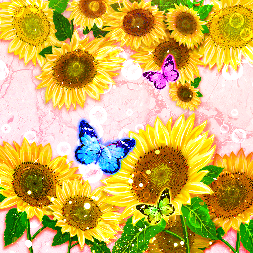 Bubble Sunflower - Wallpaper logo