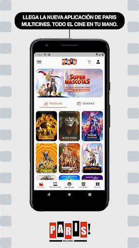 Android application Paris Multicines screenshort