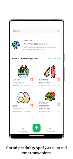 Android application Eco Fridge screenshort