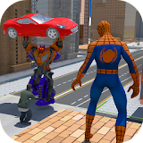 Spider Hero Vegas City Crime Battle-Robot Gangster icon