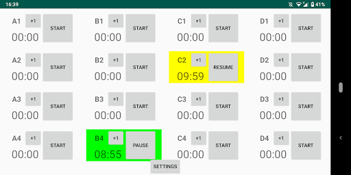 Android application Pizza Timers screenshort