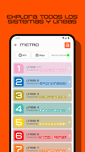 Android application YoCDMX Mexico's City's Subway screenshort