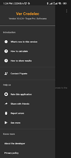 Ver Credelec: cost and use Screen 2