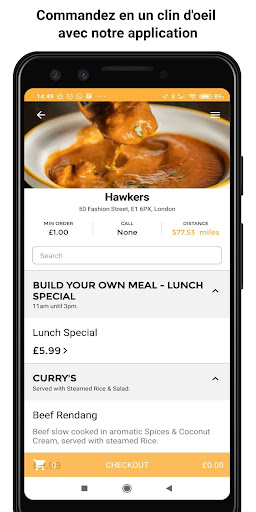 Android application Hawkers screenshort