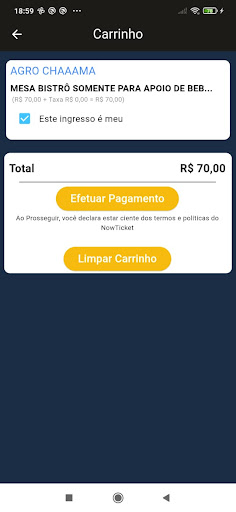Cluber Tickets Screen 2