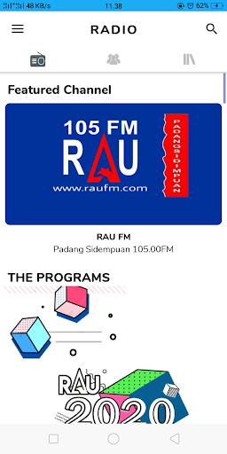 Android application RAU FM screenshort