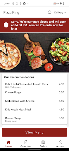 Pizza King Screen 2