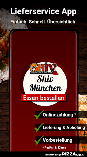 Android application Shiv Restaurant München Aubing screenshort