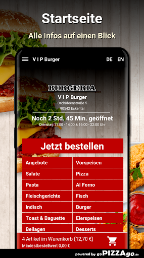 V I P Burger Eckental Screen 2