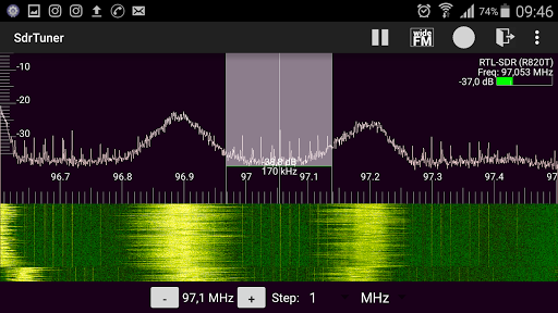 SdrTuner HackRF Rtl Sdr RF Spe Screen 2