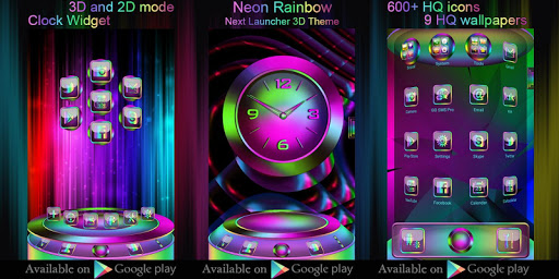 Neon Rainbow theme Screen 2
