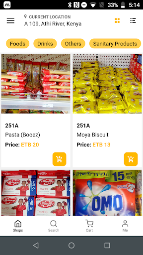 Android application HellOODelivery screenshort