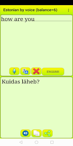 Android application Learn Estonian by voice and tr screenshort