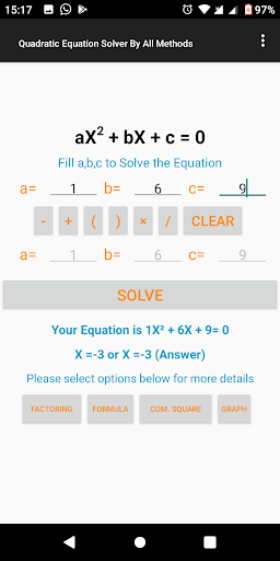 Quadratic Equation Solver By All Methods PRO