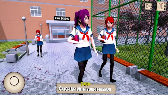 Anime High School Girl: Sakura School Simulator Mod Apk 1.4 (Free Shopping) 1