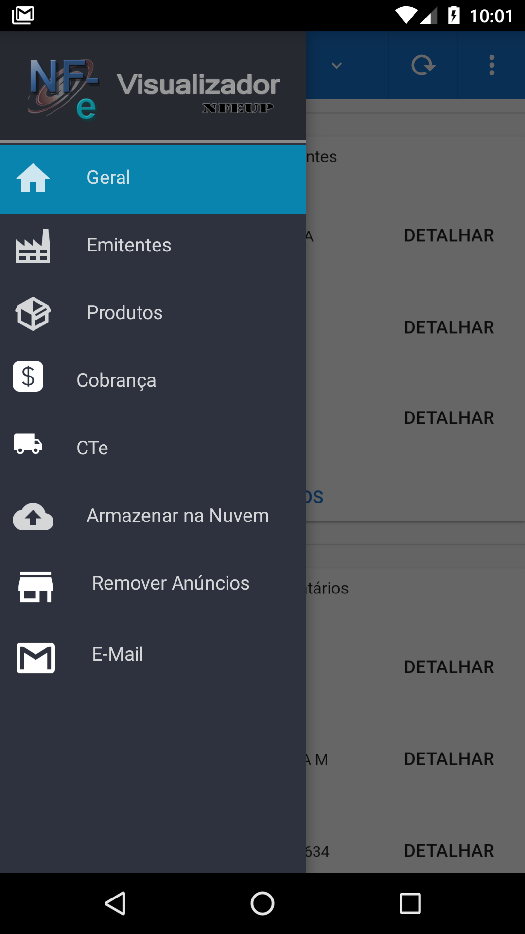 Android application NFe Visualizador screenshort