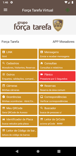 Android application Força Tarefa screenshort