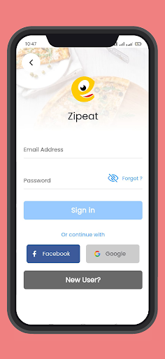 Android application Zipeat screenshort