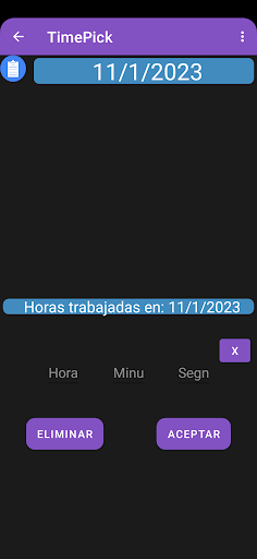 timepick Screen 2